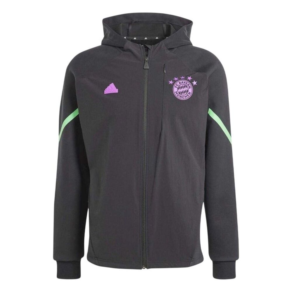 FC Barcelona Mens Adidas Ribbed Regular   Jacket / Black
